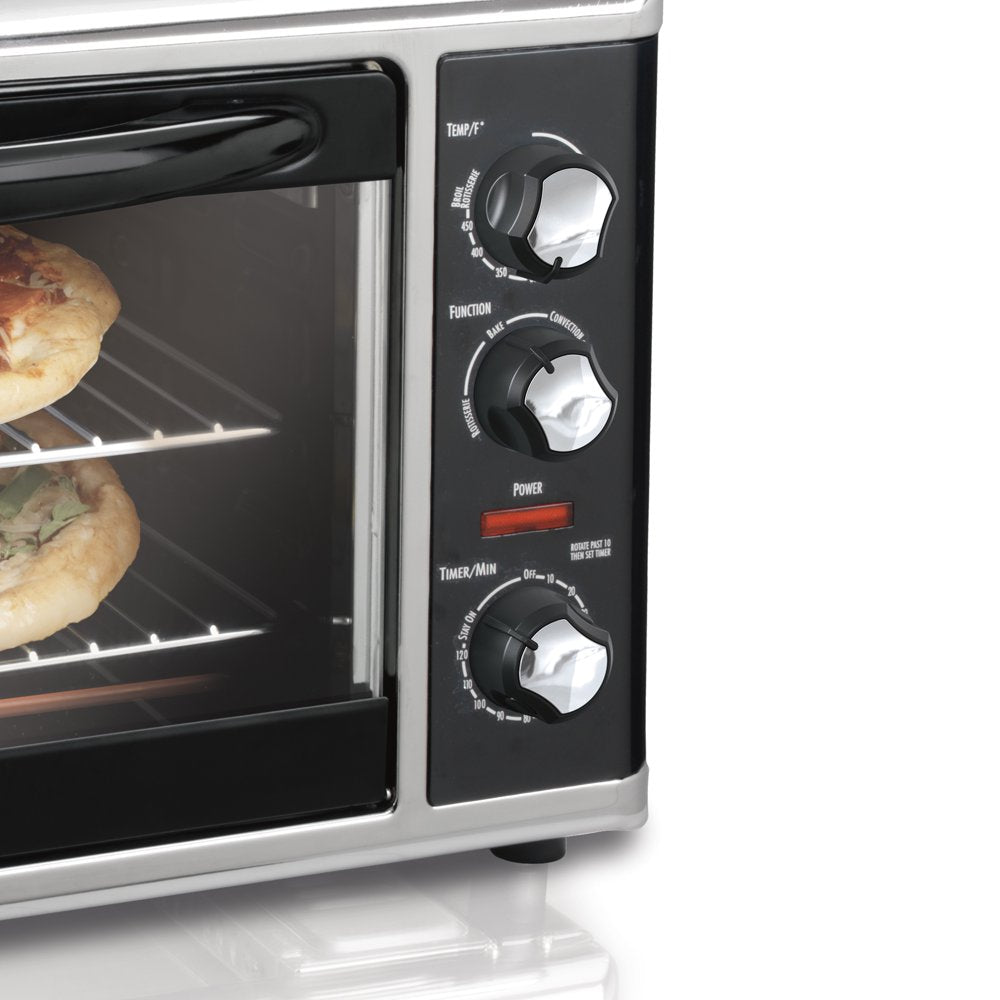 Countertop Oven with Convection and Rotisserie, Baking, Broil, Extra Large Capacity, Silver, 31100D