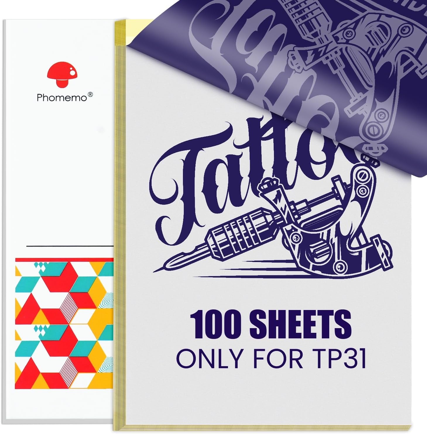 Phomemo TP31 Tattoo Transfer Paper Only for TP31 Tattoo Machines Printer, 3.15" X 5.24" Transfer Paper, 100Pcs