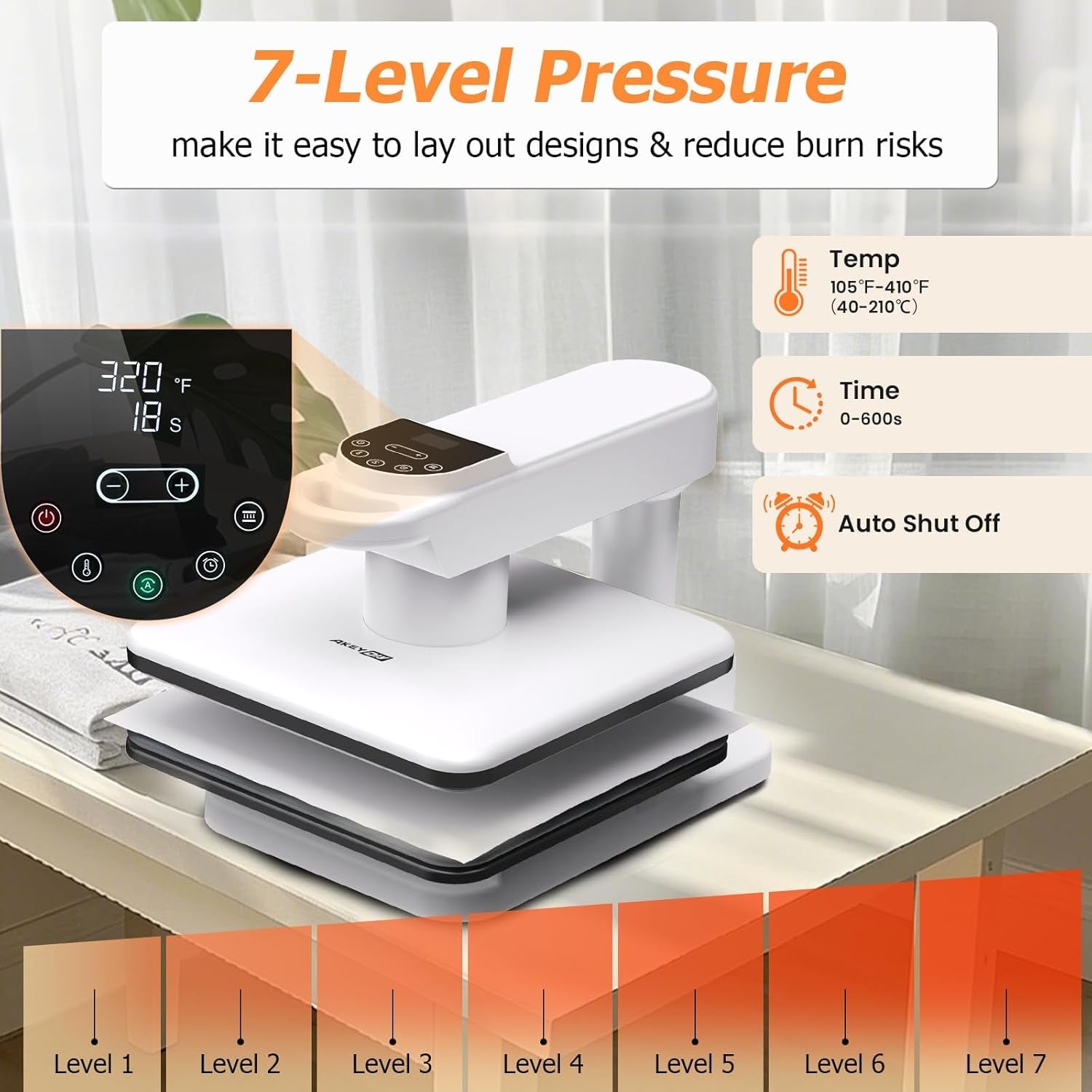 AKEYDIY 15X15 Heat Press, Dual Auto Heat Press Machine for T-Shirts, 360° Swing Away Heat Press with Auto Press Release for Sublimation Pillows, Canvas Bags, Puzzles, Coasters (15X15 White)