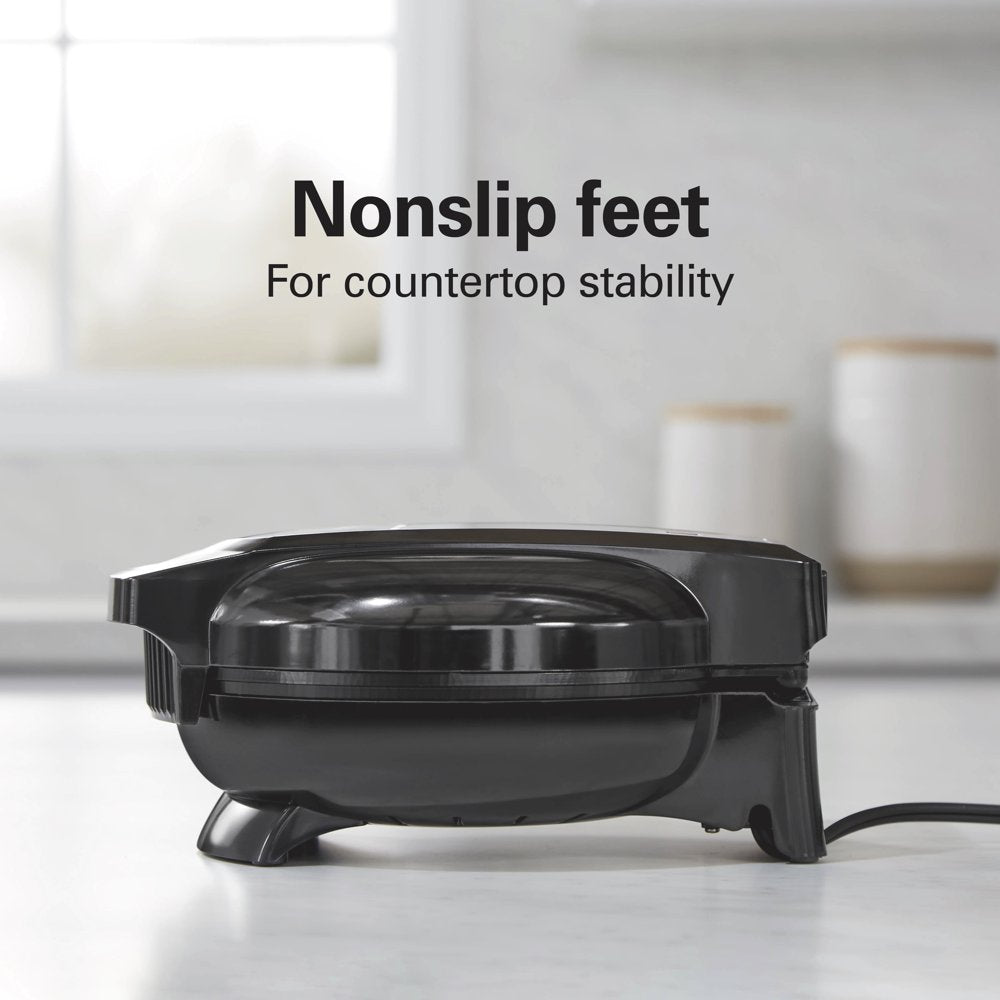 Belgian Waffle Maker with Easy to Clean Non-Stick Plates, Black 26072