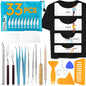 33Pcs Vinyl Weeding Tools with T-Shirt Ruler Guide, Craft Tools Set for DIY Heat Transfer Printing, Weeding Vinyl, Scrapbooking, Lettering, Cutting, Splicing.