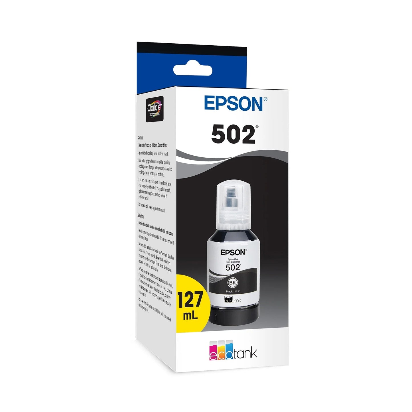 502 Ecotank Ink Ultra-High Capacity Black Bottle Works with ET-2750, ET-2850, ET-2980, ET-2988, ET-3750, ET-3760, ET-3850, ET-4850, and Other Select Ecotank Models
