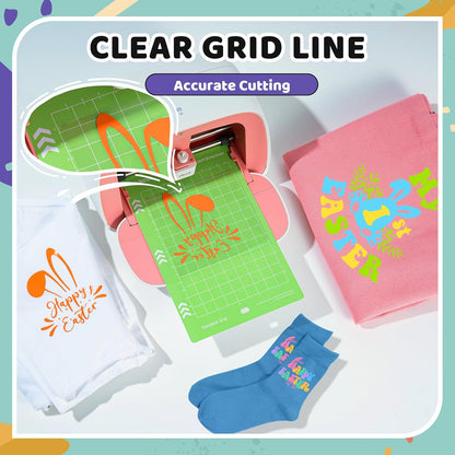 Cutting Mat for Glee S501 Cutter, 4.5" X 6.5" Standard Grip Mat for DIY Crafty, 3 Packs  Accessories Mats, Adhesive Sticky Green Quilting Replacement Cut Mats for Iron On, Vinyl and More