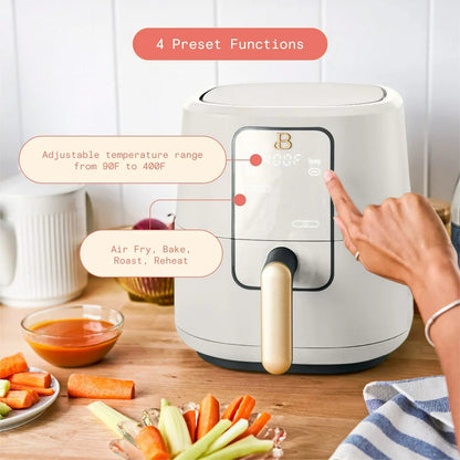 3 Qt Air Fryer with Turbocrisp Technology, White Icing by Drew Barrymore