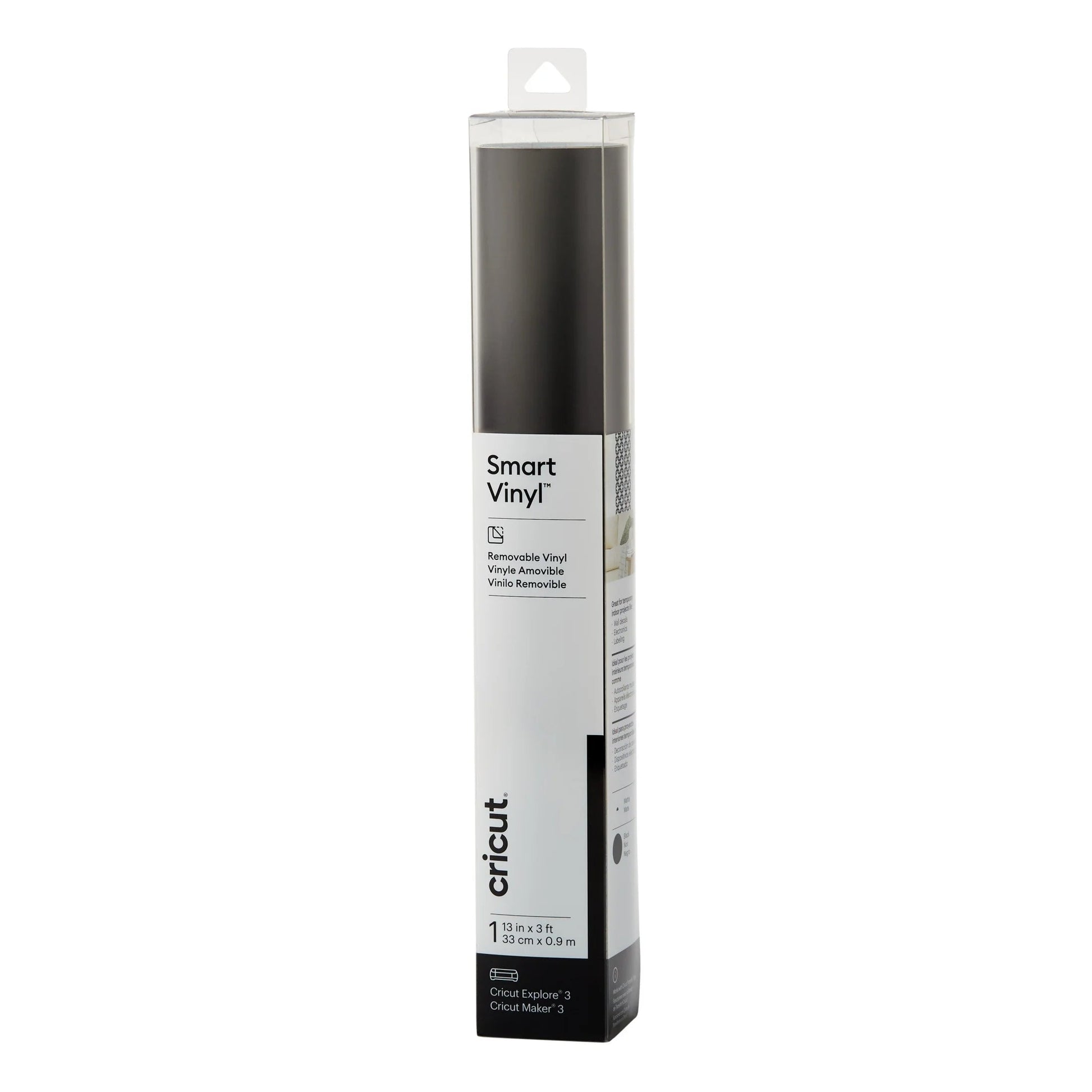 Cricut Smart Vinyl Removable (3 Ft), Black, 13" X 36" Roll