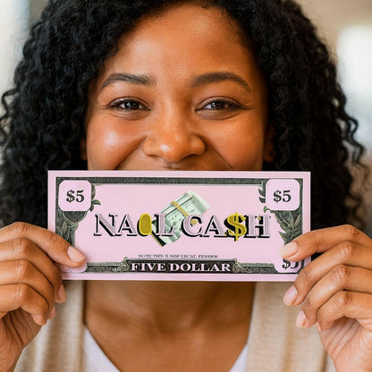 Nail Cash Pink Loyalty Reward Cards for Nail Tech Supplies, Salon Client Gifts & Aftercare, Pedicure Manicure Business Must Haves - 100 Pieces