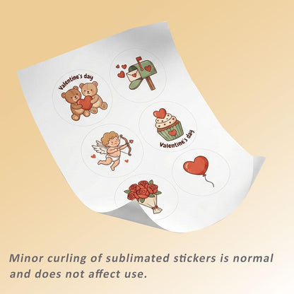[24 Set] Sublimation Paper for Sublimation Printers & Ink + Clear Sublimation Sticker Paper, Waterproof, Fade-Resistant Sublimation Transfer Paper for DIY Mugs, Tumblers, Phone Cases