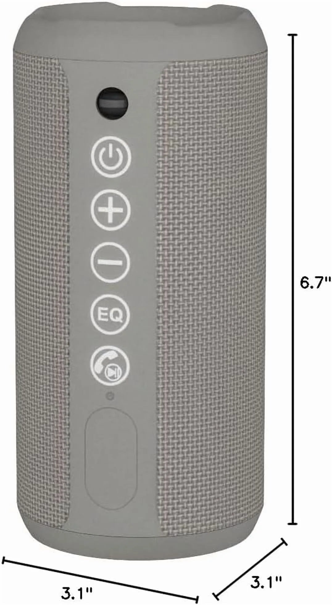 Wireless Portable Speaker,Ipx7 Waterproof Bluetooth Speaker, 24W Loud Stereo Sound, Bassboom Technology, TWS Pairing, Built-In Mic, 30H Playtime with Lights for Home Outdoor - Gray