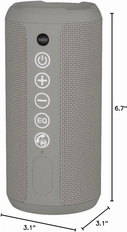 Wireless Portable Speaker,Ipx7 Waterproof Bluetooth Speaker, 24W Loud Stereo Sound, Bassboom Technology, TWS Pairing, Built-In Mic, 30H Playtime with Lights for Home Outdoor - Gray