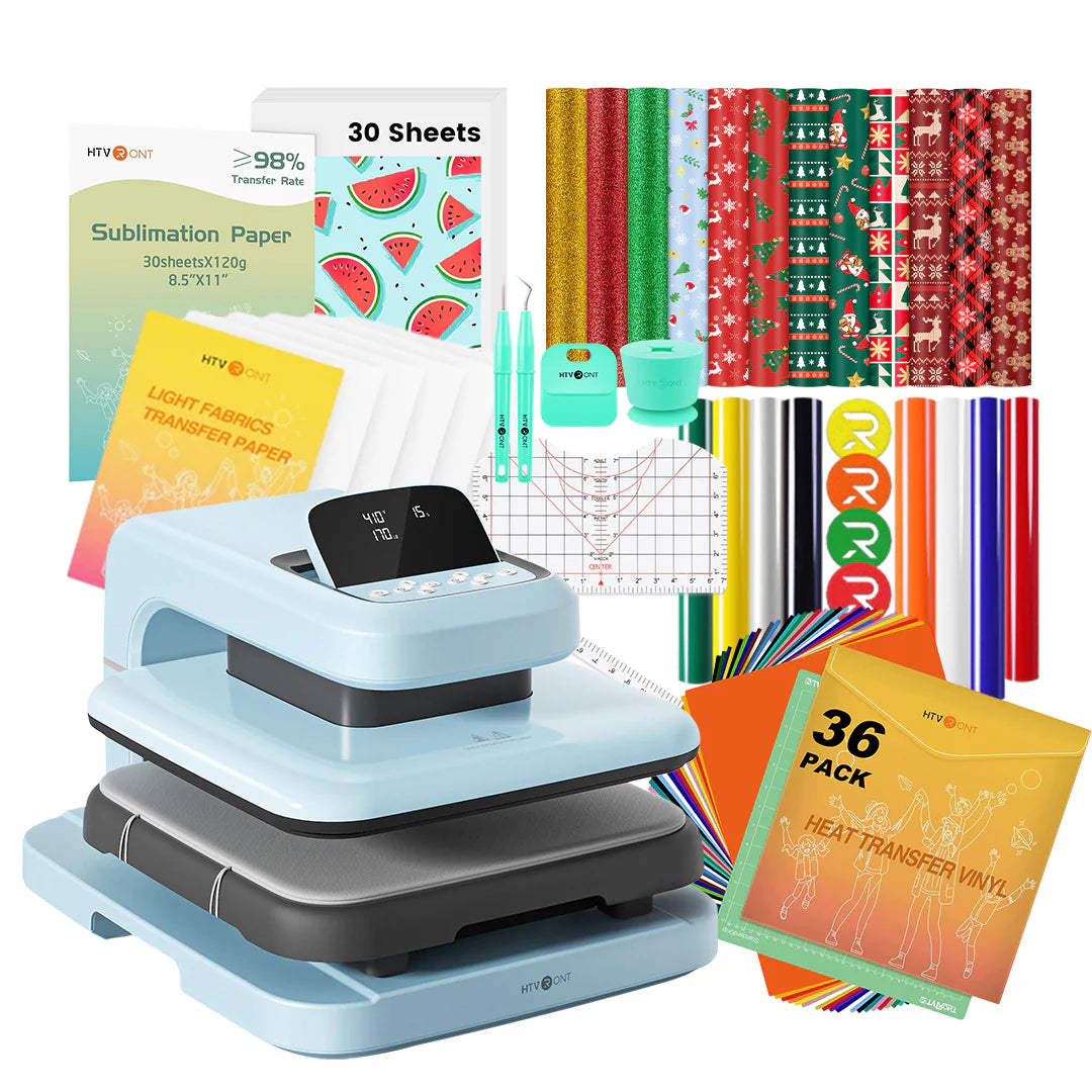 [Easter Best Deal] HTVRONT Auto Heat Press 2+Great Value Bundle