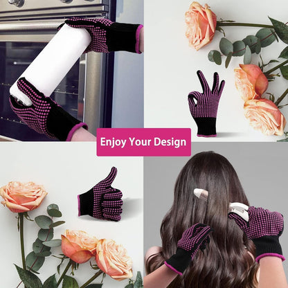 Heat Resistant Gloves for Sublimation - 2Pcs Heat Gloves for Sublimation with Silicone Bumps, Heat Resistant Work Gloves for Women, Universal Fit Size 9.44 * 5.9In