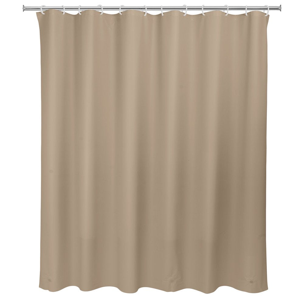 Light Weight PEVA Shower Curtain Liner, Weighted Magnetic Hem, Brown, 70" X 71",