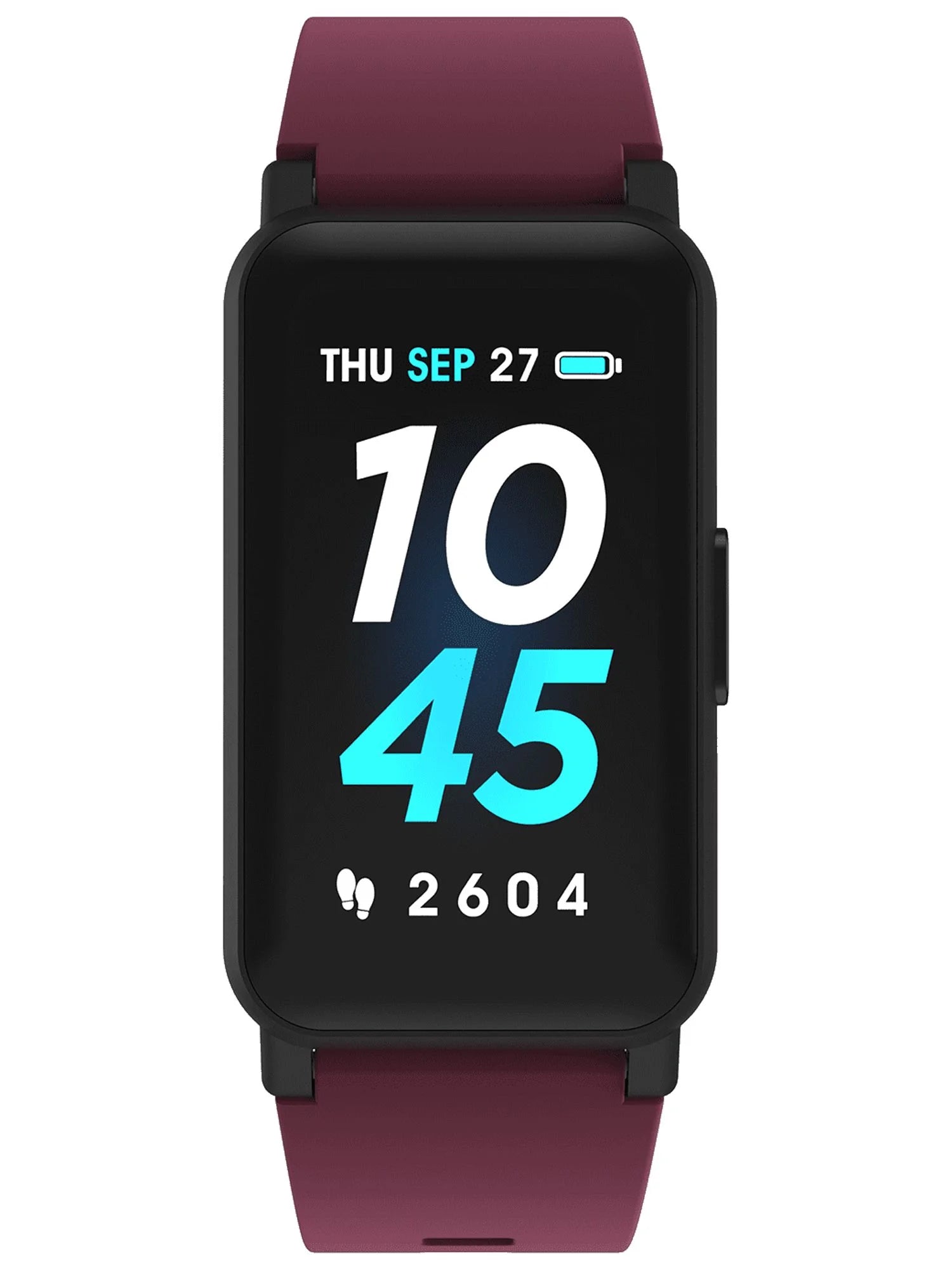 Active 3 Unisex Adult Smartwatch Fitness Tracker, Merlot, Silicone Strap
