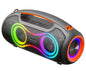 Portable Bluetooth Speaker with Bass Boost, IP65 Waterproof Outdoor Wireless Loud Speaker with Disco Dynamic Light, 180W Power and USB/AUX/TF Input for Party