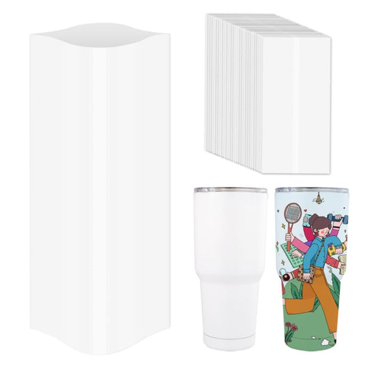 Shrink Wrap for Sublimation Tumblers 8 X 12 Inch - 60PCS Sublimation Shrink Wrap Sleeves, Heat-Resistant Tumbler Shrink Wrap Film