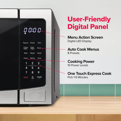 1.1 Cu. Ft Countertop Microwave Oven in Stainless Steel