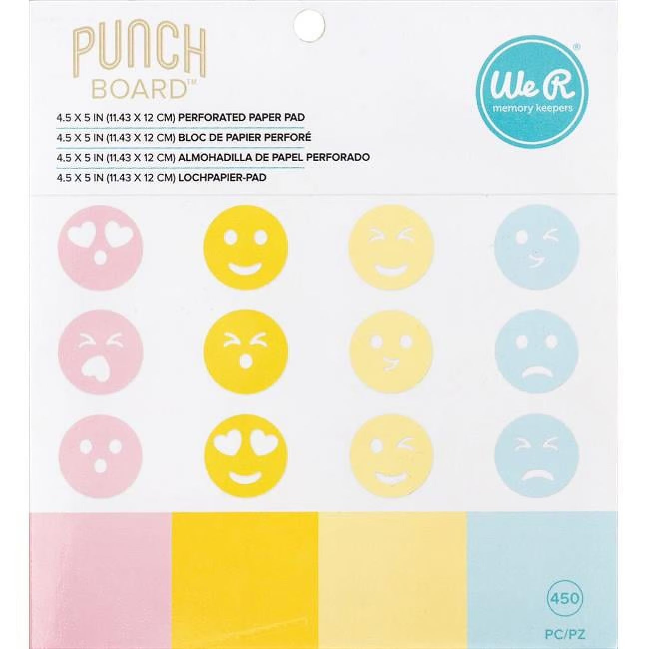 WR660321 4.5 X 5 In. Emoji Paper Pad for Use with Emoji Punch Board 661810