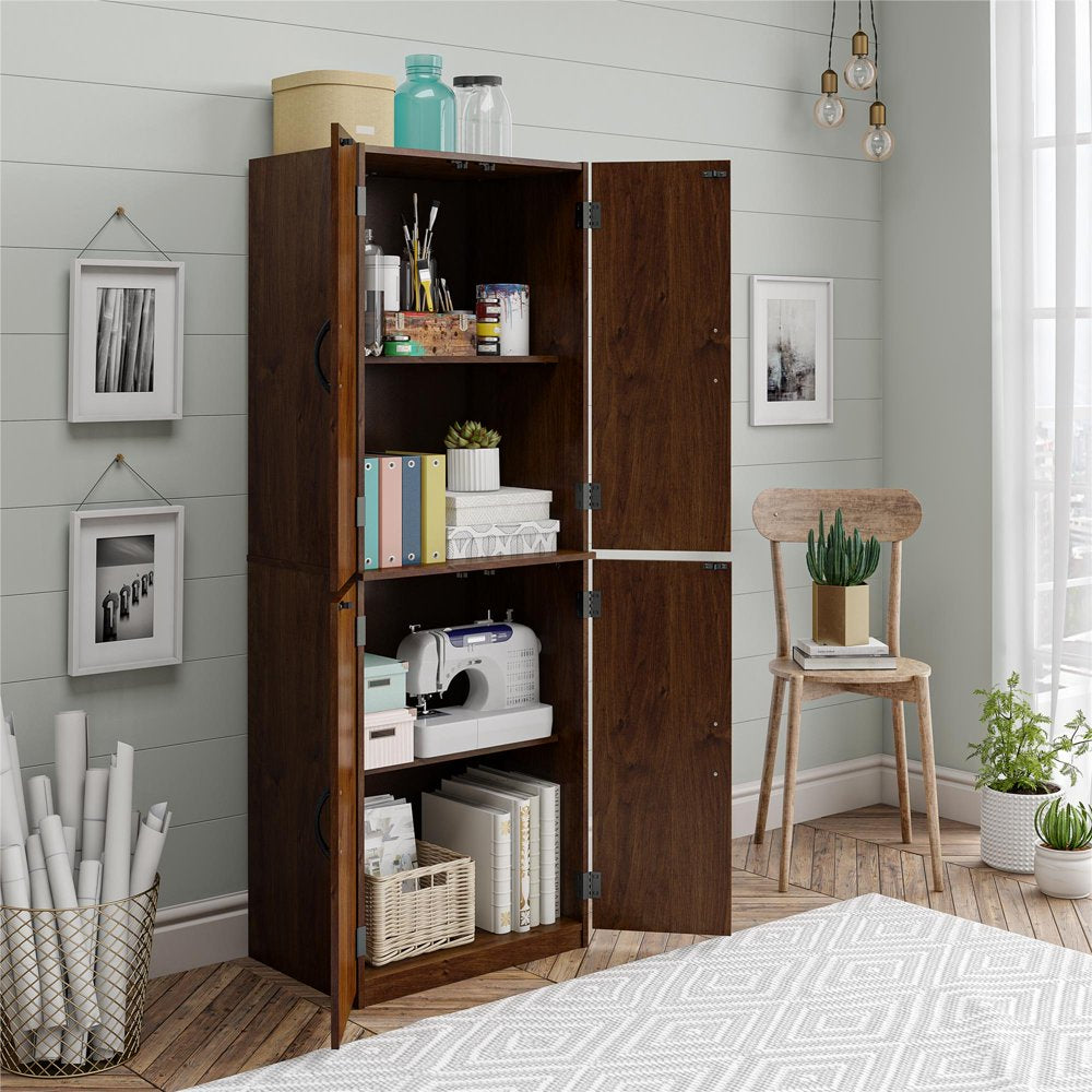 4-Door 5' Storage Cabinet, Espresso