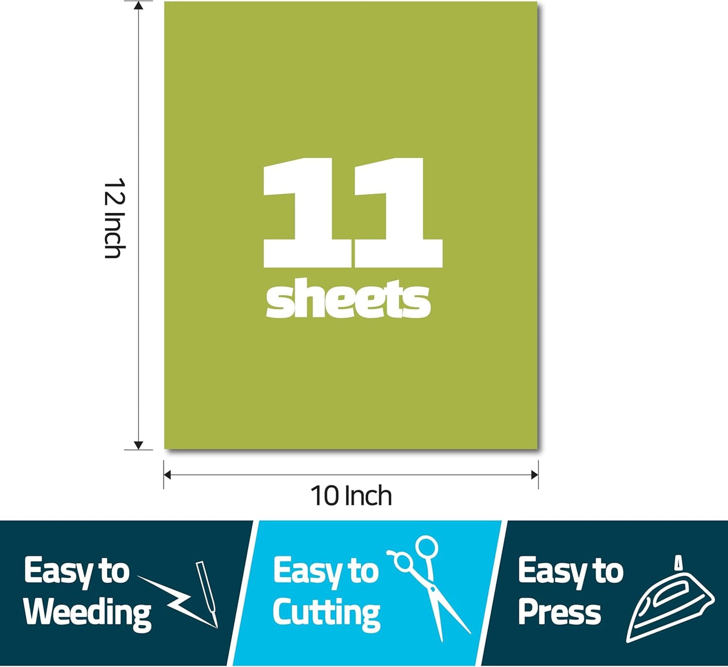 3D Puff Vinyl Heat Transfer 10" X 12" - 11 Sheets Foaming HTV Assorted Colors Bundle/Variety Pack, Adhesive Vinyl, Iron-On Transfer, Heat Press with Cricut Silhouette Cameo