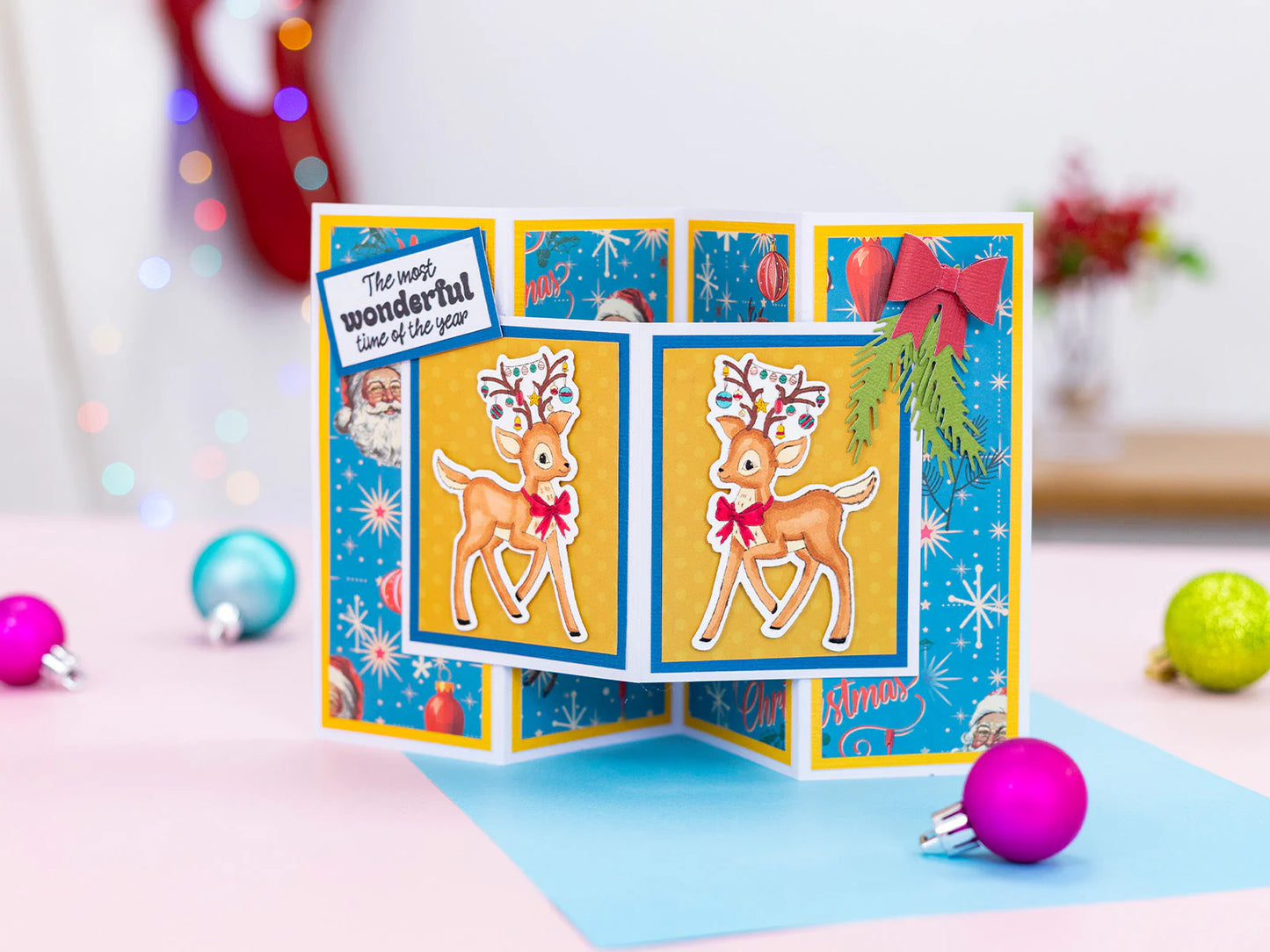 Crafter'S Companion Retro Christmas Collection Stamp & Die Set - Reindeer
