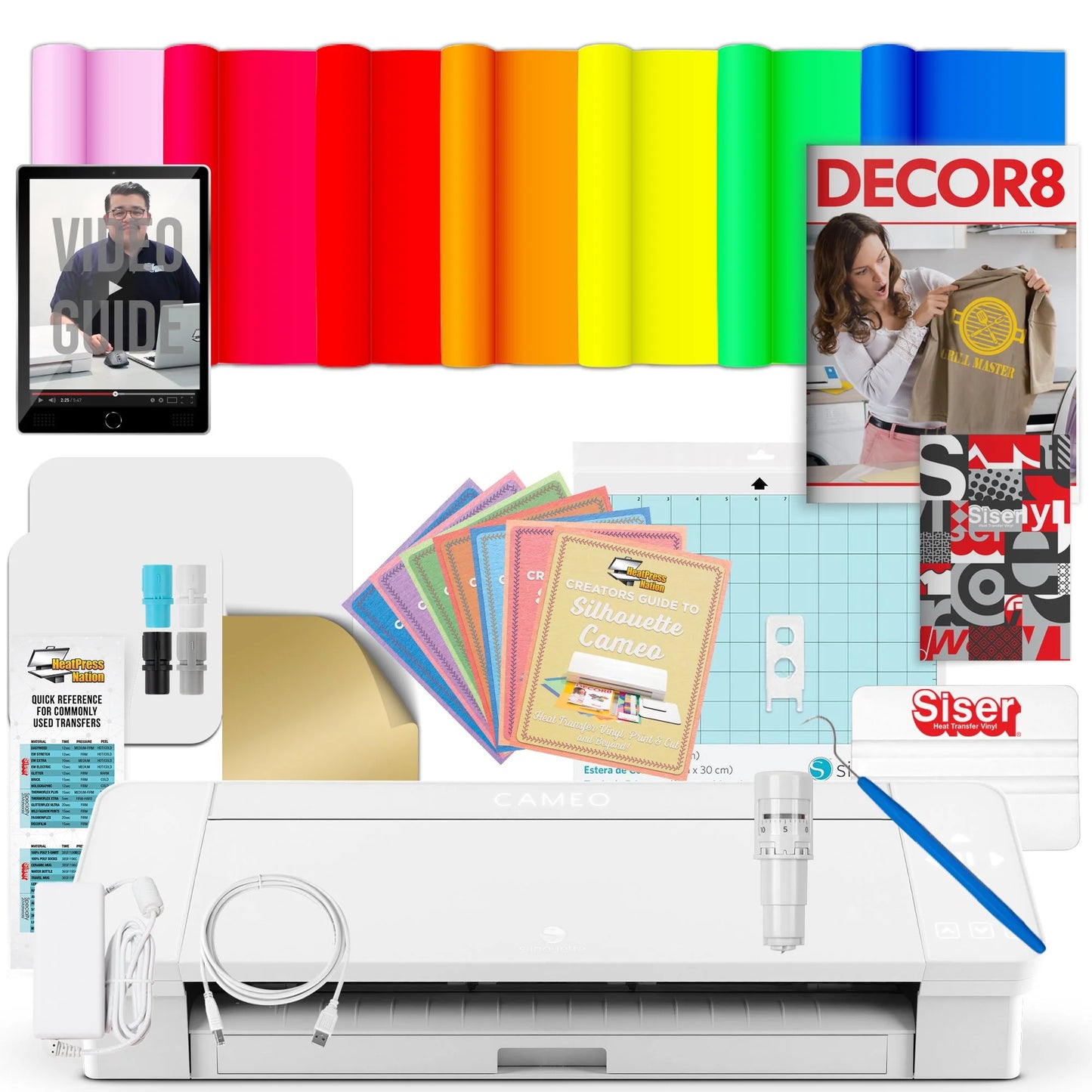 Cameo 4 Siser Easyweed Fluorescent HTV Bundle