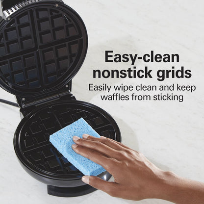Belgian Waffle Maker with Easy to Clean Non-Stick Plates, Black 26072
