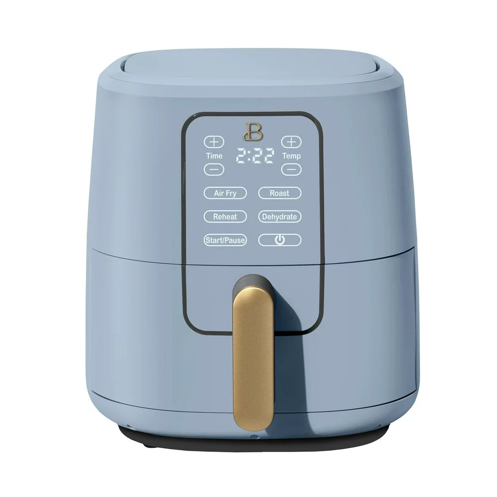 6 Qt Air Fryer with Turbocrisp Technology and Touch-Activated Display, Cornflower Blue by Drew Barrymore