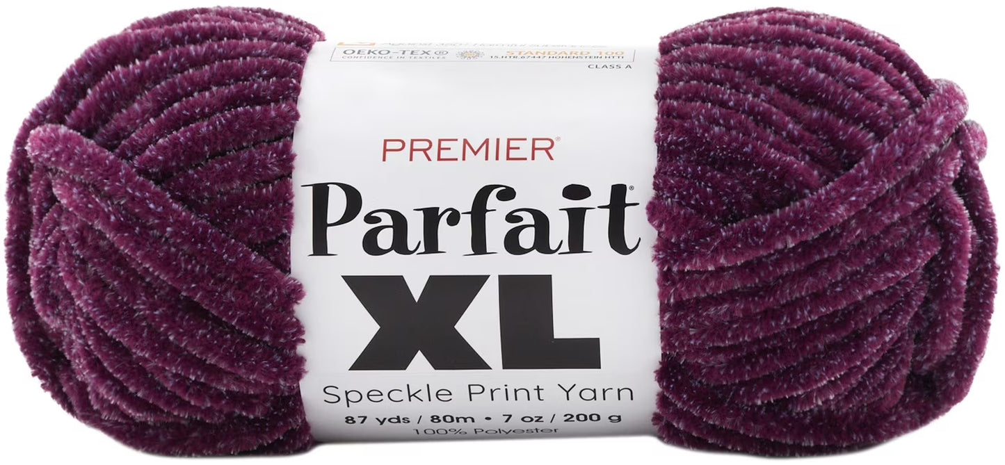 Premier Parfait XL Speckles Yarn-Red Grape