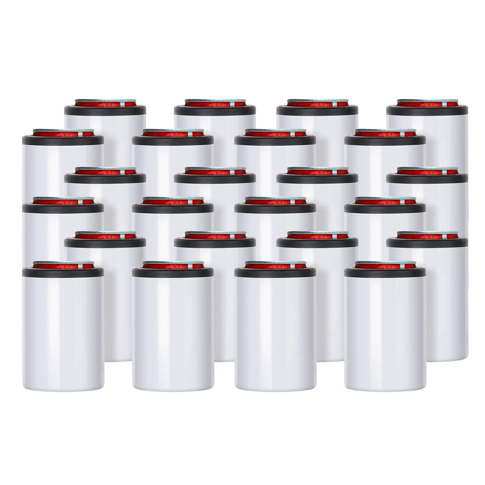 12 OZ Sublimation Can Cooler Insulator Blanks White 4 Pack