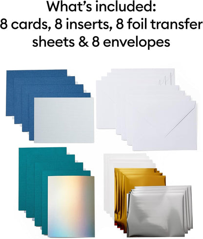 Cricut Joy Foil Transfer Insert Cards, Blue Lagoon Sampler - A6