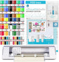 Silhouette America Cameo 5 Alpha (Α) Smart Cutting Machine, Classic White (Deluxe Bundle) - Includes Business Edition Software, 12 HTV, 24 Oracal Vinyl Sheets, Pixscan Mat, Tool Kit & 25 Free Designs