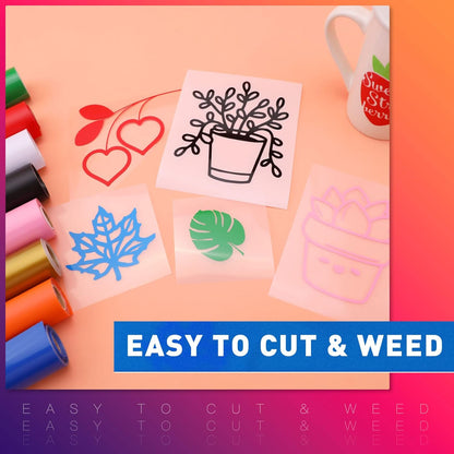 Glossy Green & Glossy Red Permanent Vinyl - 12" X 11FT Adhesive Permanent Vinyl Roll Compatible with Cricut Cutting Machine