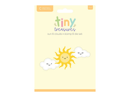 Crafter’S Companion Tiny Treasures Collection Stamp & Die - Sun and Clouds