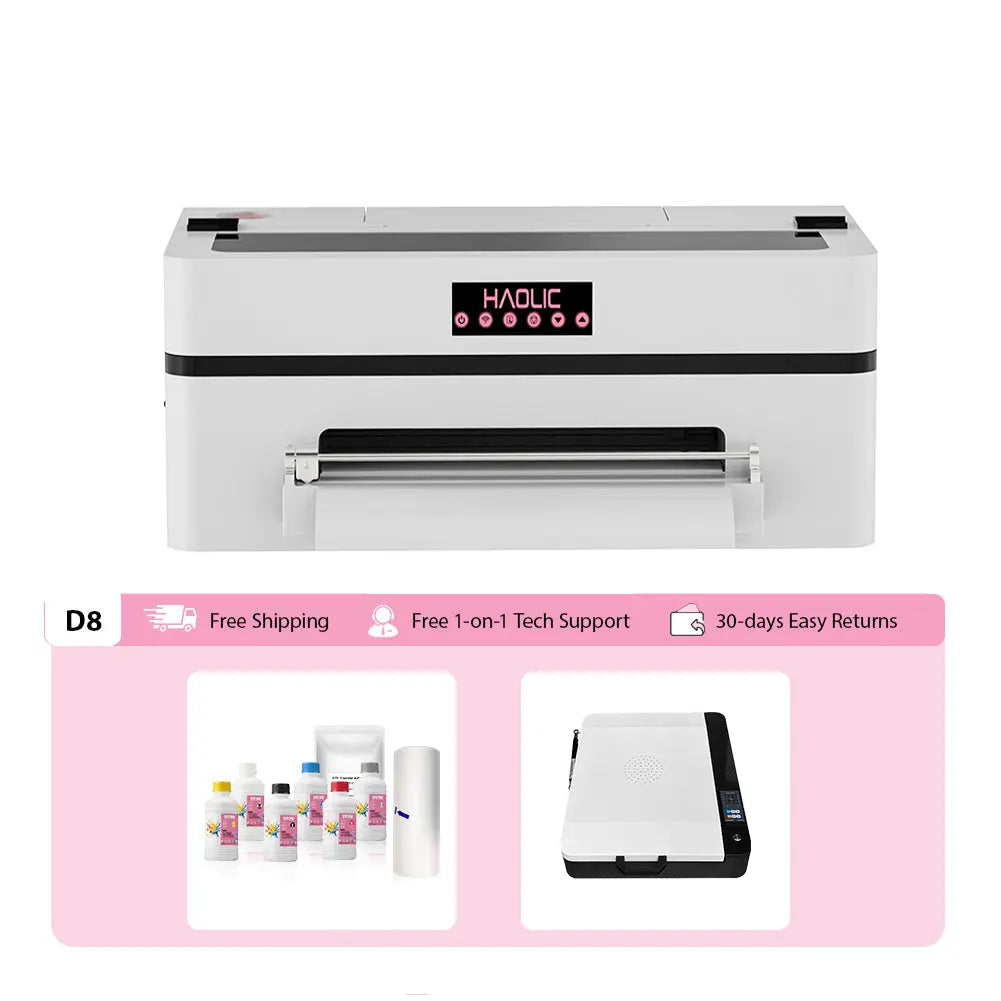 Haolic Mini D8 DTF Printer 13" | Compact Direct-To-Film Printer for Small Business & Home Use