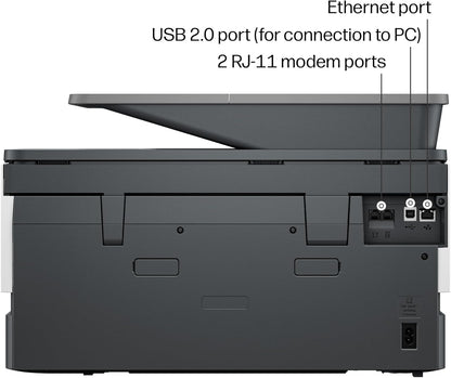 HP Officejet Pro 9125 Wireless All-In-One Color Inkjet Printer, Print, Scan, Copy, Fax, ADF, Duplex Print/Scan, Best-For-Office, 3 Month Trial of Instant Ink Included, Ai-Capable (C2VZ0A)