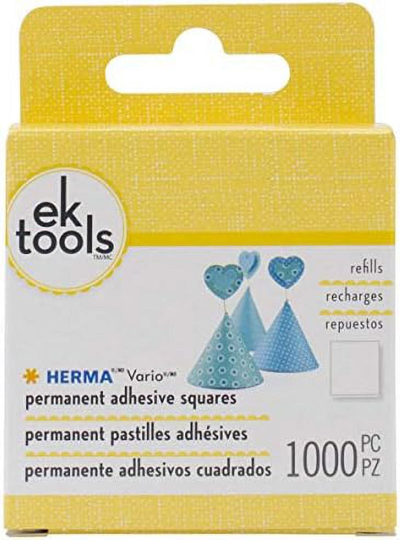 EK Tools Herma Vario Permanent Adhesive Tab Refill 1000 Count, Multipack of 6, 6 Pack