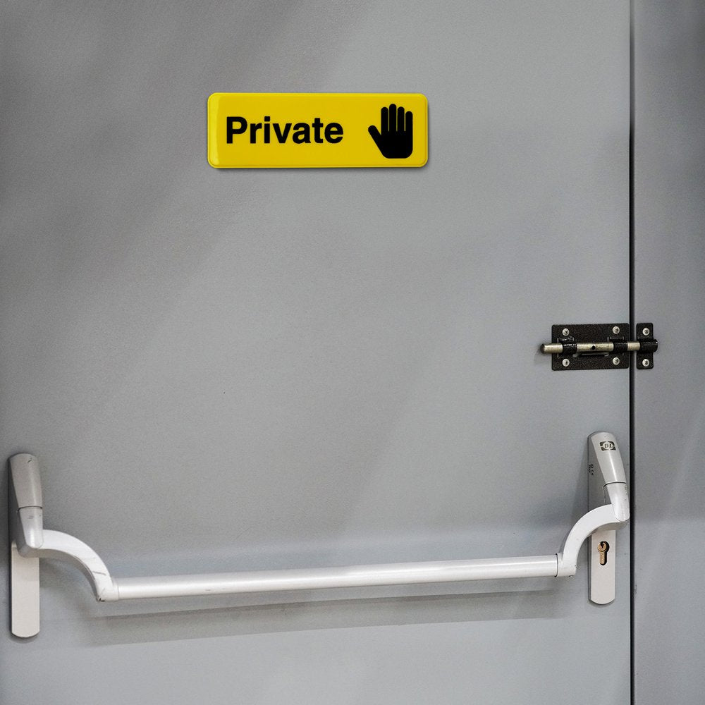 Private Sign 9"X3" Easy to Mount (3 Pack Yellow) - EGP-HD-0261-A