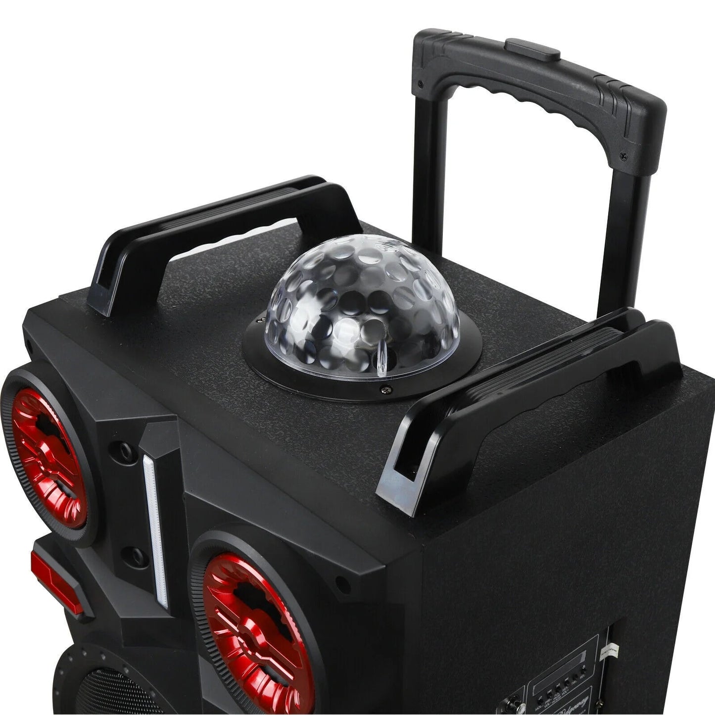 4,500W Bluetooth Speaker Rechargable Dual 10" Woofer Party FM Karaok DJ LED AUX