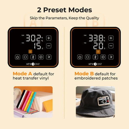 HTVRONT Auto Hat Press Machine - Hat Heat Press Machine with Precise Temp&Timer Control, A300 Hat Heat Press Machine for Caps with 2 Platens, Compatible with DTF Film, Embroidery Patches, Sublimation