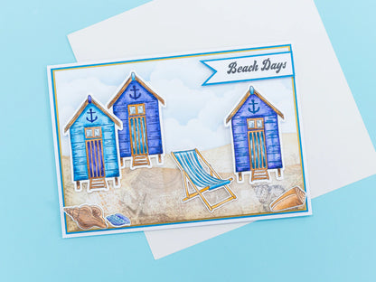 Crafter'S Companion Coastal Collection Stamp & Die - Beach Retreat