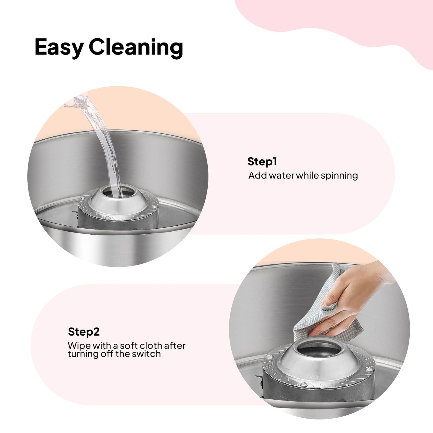 15" Cotton Candy Machine Maker Commercial Candy Floss Maker Stainless Steel