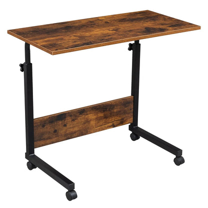 Side Table Rolling Computer Desk Stand Coffee Sofa End Cart Laptop PC Tray Home