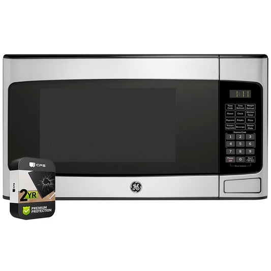 GCST11N1WSS 1.1 Cu. Ft. Countertop Microwave Oven 950 Watts Stainless Steel Bundle with 2 YR CPS Enhanced Protection Pack