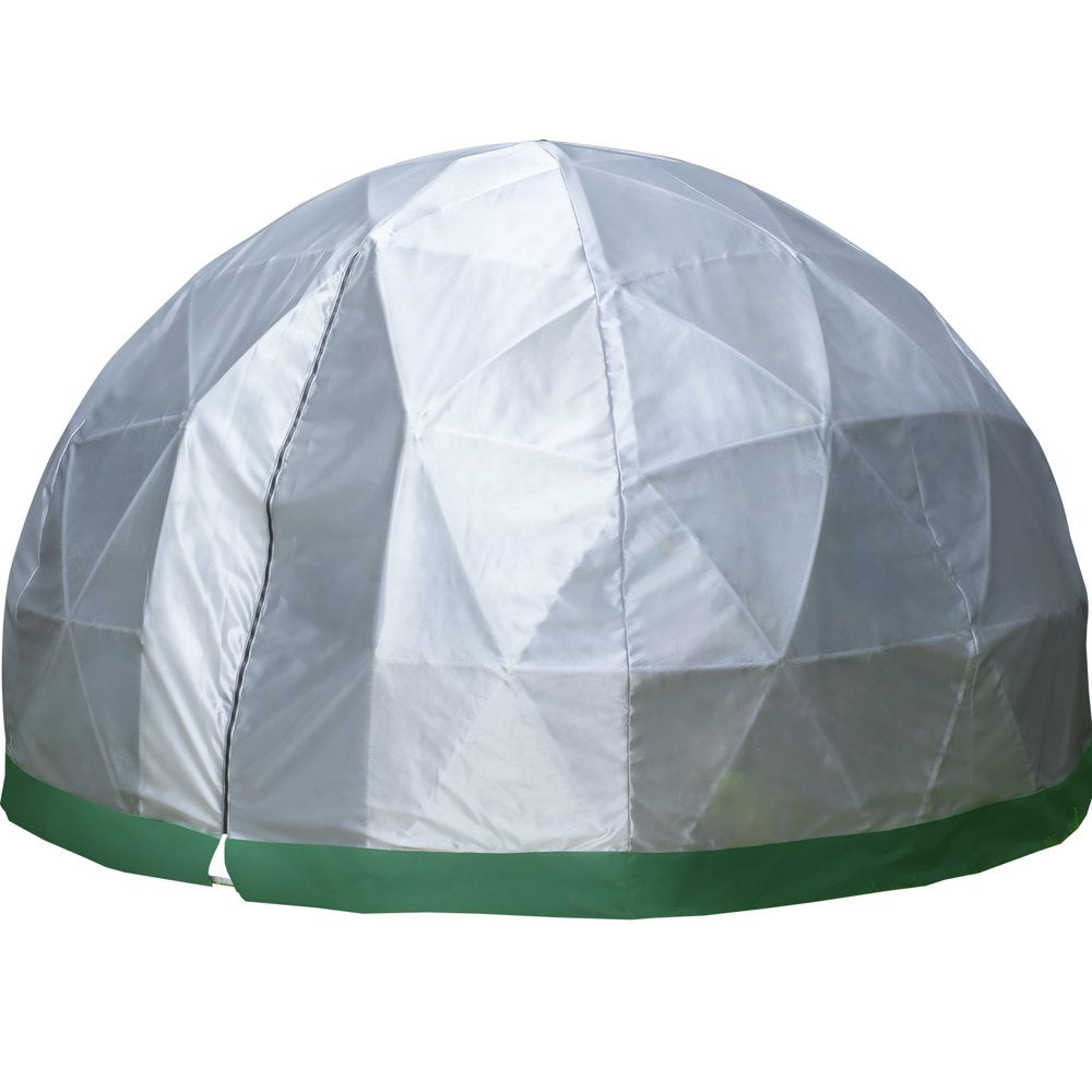 brand Dome Igloo Bubble Tent, 12'X7'Garden Dome Tent, Polyester Mesh Geodesic Dome House with Storage Bag & LED String Light, 8-10 Person Use, for Planting, Outdoor Party, Backyard, Gazebo