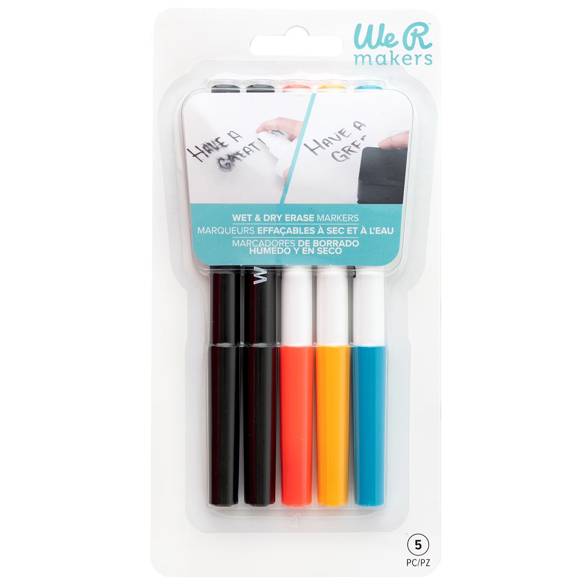 We R Combo Wet & Dry Erase Markers 5/Pkg-Assorted