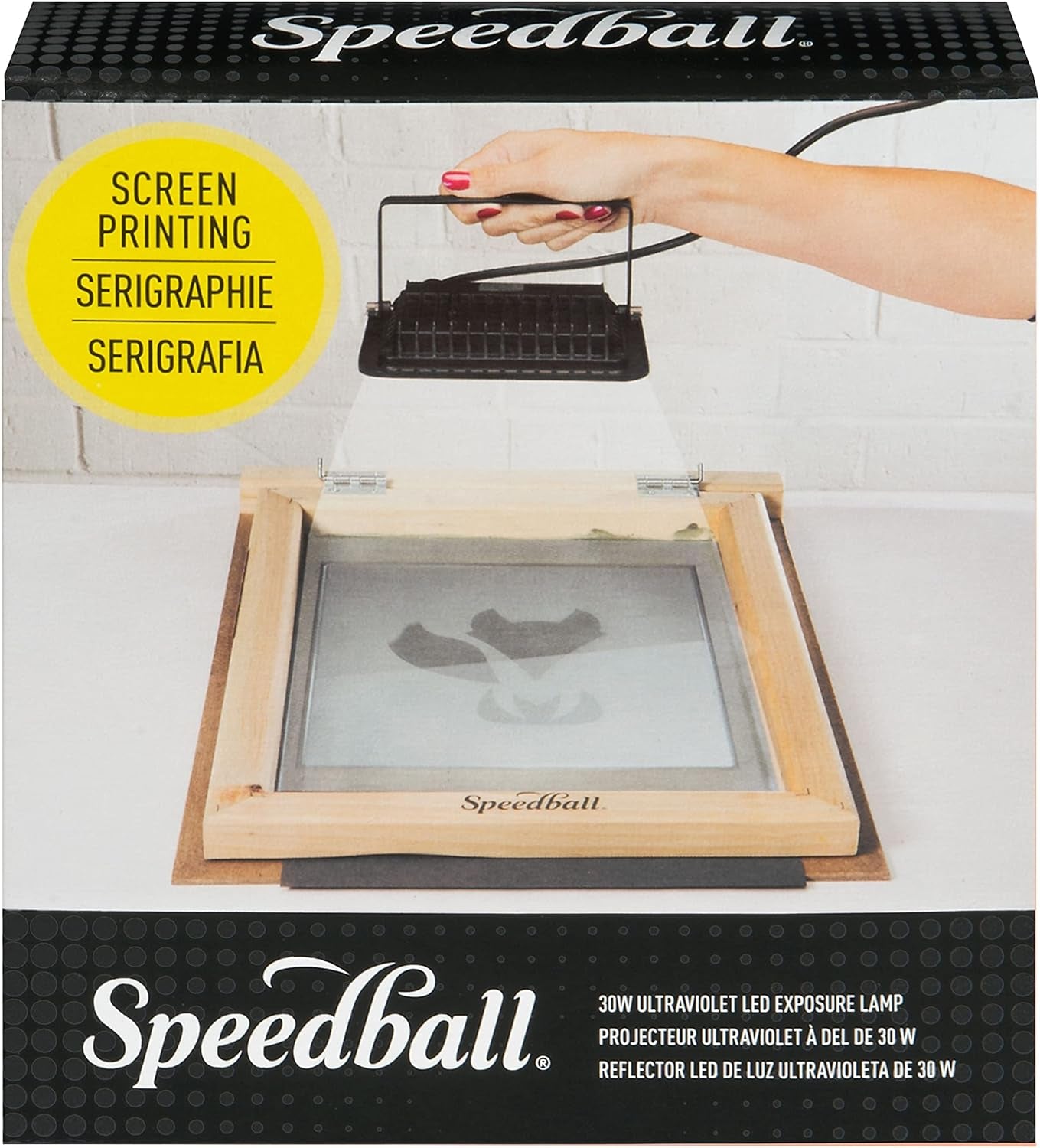 30W LED UV Exposure Lamp - Professional Screen Printing Light with 180° Swivel Mount - 395-400Nm UV-A for Photo Emulsion