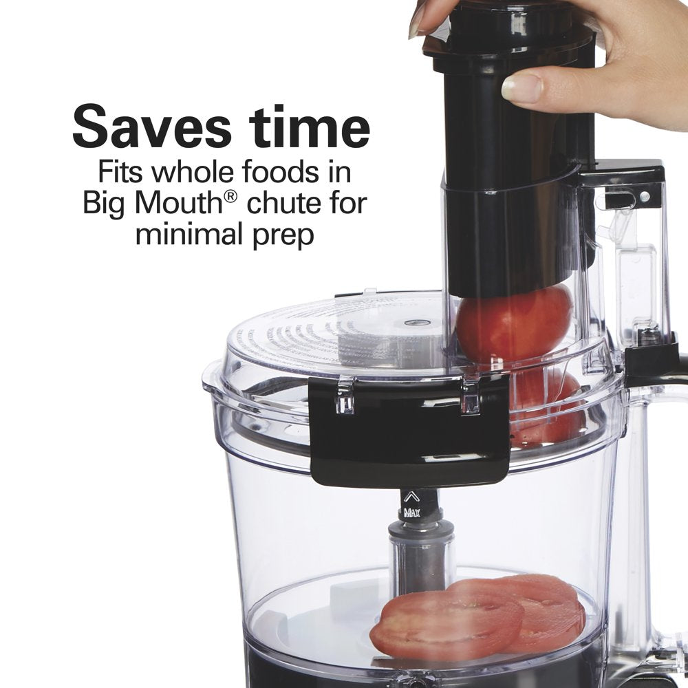 Stack and Snap Food Processor with Big Mouth, 10 Cup Capacity, Black and Stainless, 70723