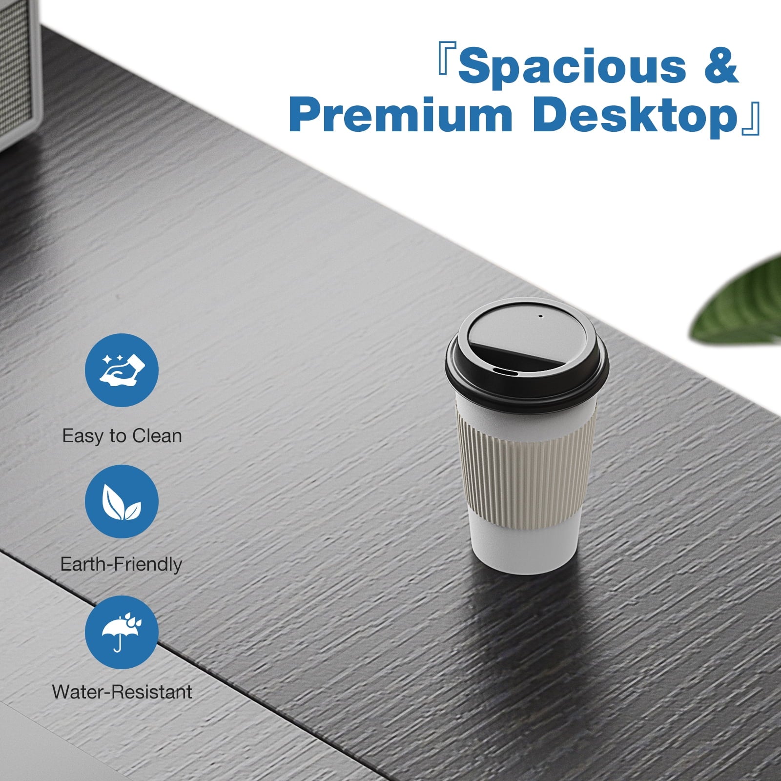 Computer Desk with Drawer 40 Inch PC Table Study Desk with 2-Tier Drawers Storage Shelf Headphone Hook, Modern Simple Style Laptop Desk