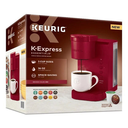 K-Express Essentials Single-Serve K-Cup Pod Coffee Maker, Red