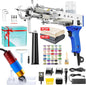 Riiai Tufting Gun Starter Kit,Tufting Gun with Carpet Trimmer Rug Making Kit, Rug Gun Cut Pile Loop Pile for Making Rugs, Carpet Trimmer Tufting for Sculpting (Dark Blue Rug Tufting Gun with Trimmer)